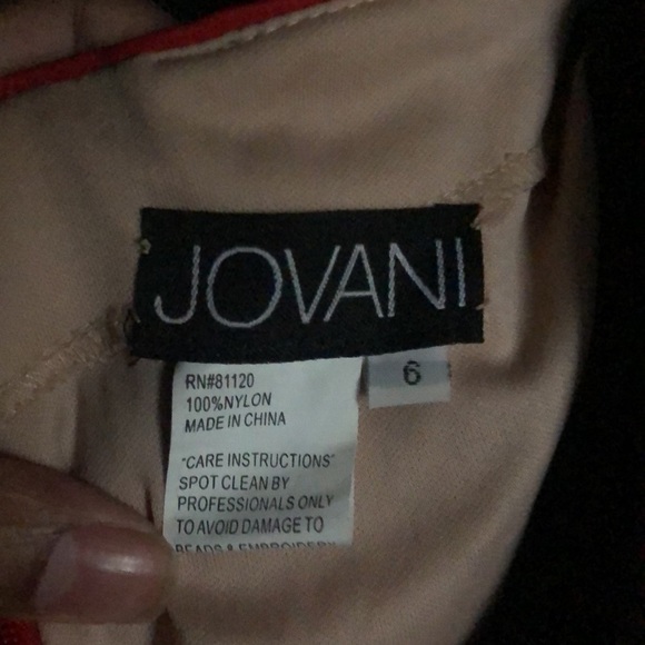 Red Jovani Fitted Prom Gown - Picture 5 of 5